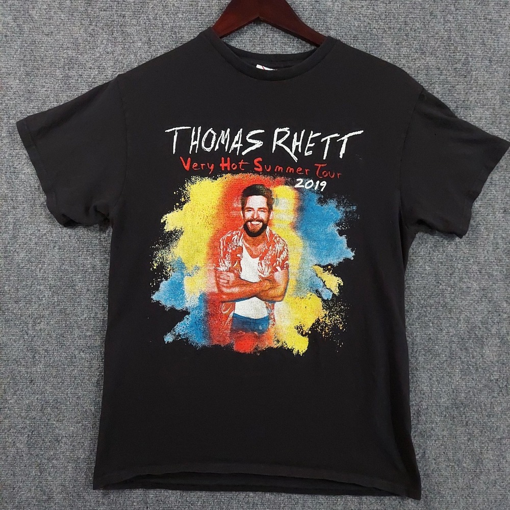Thomas Rhett Shirt Mens Medium Black Very Hot Summer Tour 2019 Band Tee